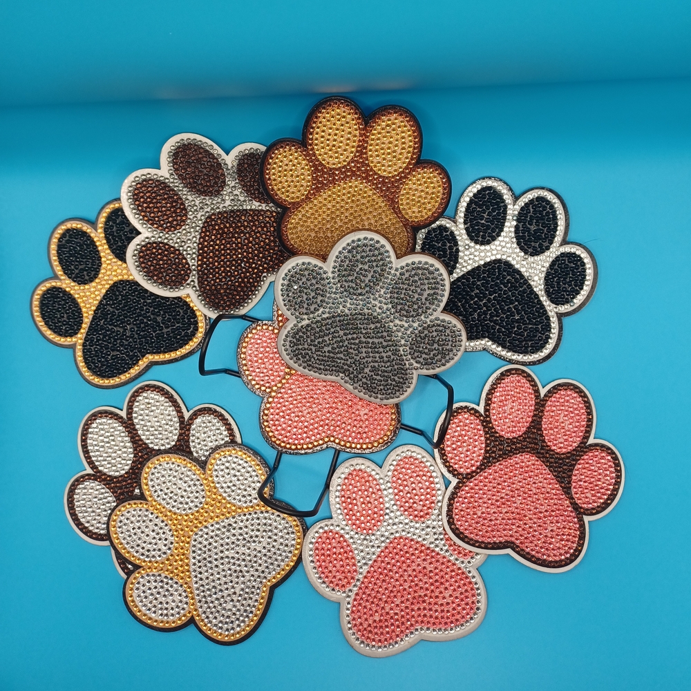 Colorful Paw Print Coasters